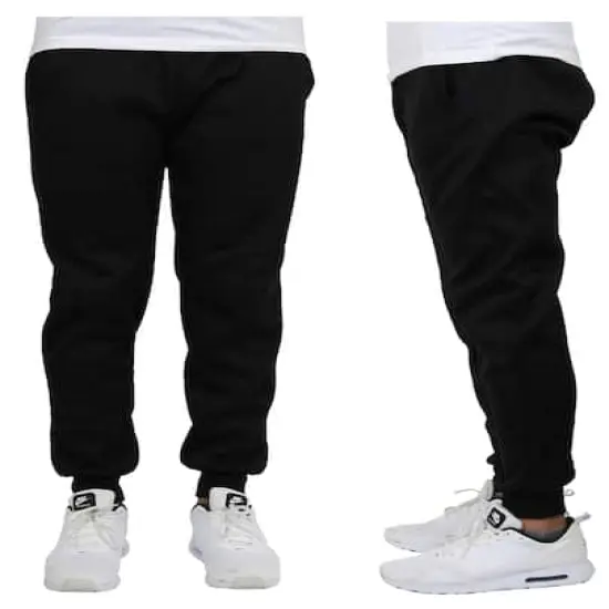 Galaxy by Harvic Men's Fleece-Lined Jogger Sweatpants Black {1}