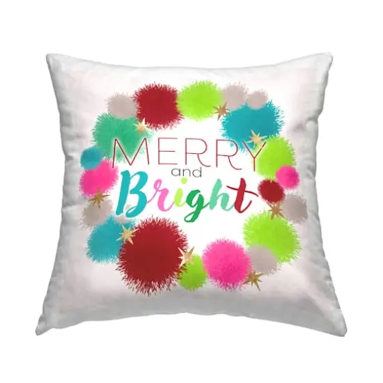 Stupell Industries Merry & Bright Holiday Throw Pillow {1}