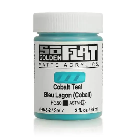 Golden&reg; 2oz. SoFlat Matte Acrylic Paint Cobalt Teal {1}