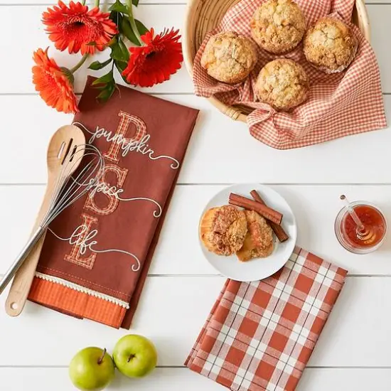 DII&reg; Pumpkin Spice Life Dishtowel Set {6}