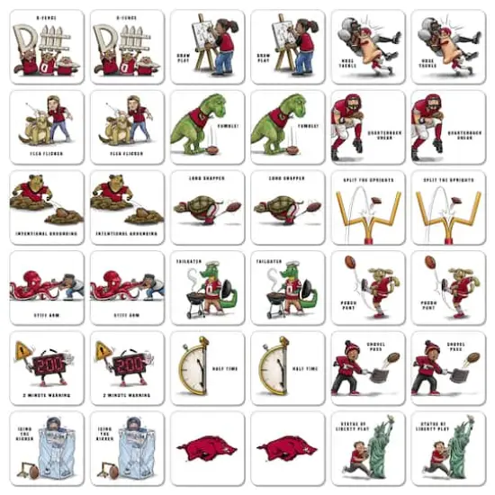 College Team Licensed Memory Match Game Arkansas Razorbacks {4}