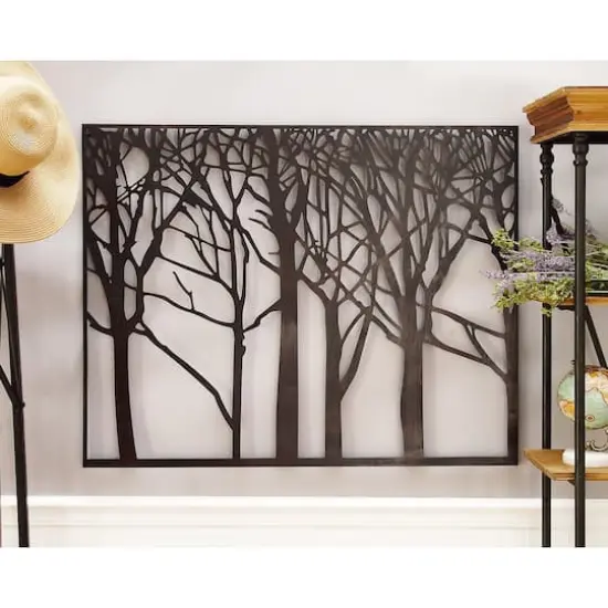 Black Metal Modern Trees Wall D&eacute;cor {6}
