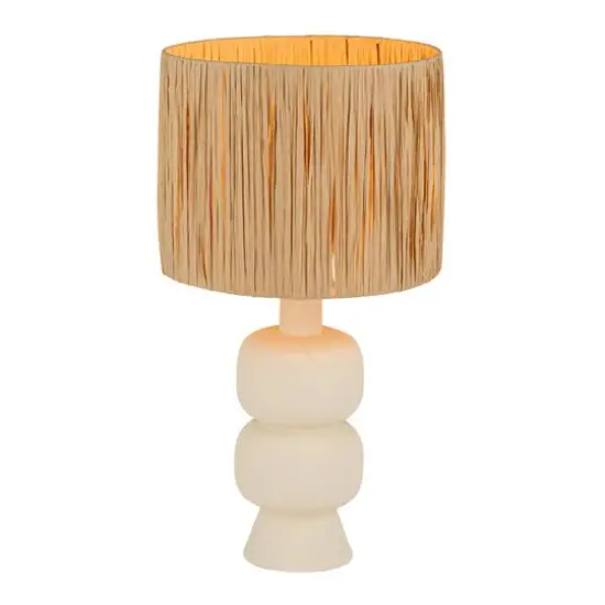 Hello Honey&reg; 20" White & Natural Coastal Charm Stoneware Table Lamp, 2ct. {10}