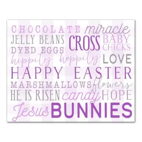 Easter Day Words 16" x 20" Canvas Wall Art {1}