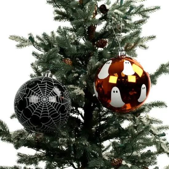 6" Ghost & Spiderweb Ball Ornament Set by Ashland&reg; {4}