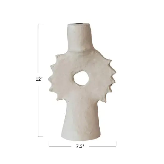 Hello Honey&reg; 12" Handmade Paper Mache Spiked Taper Candle Holder {5}