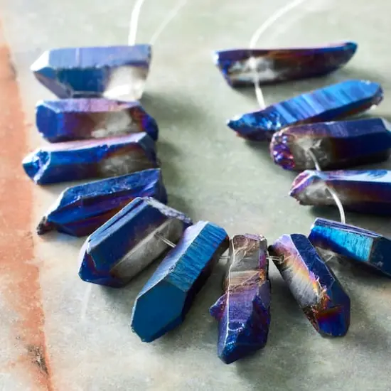 Sapphire Luster Quartz Nugget Beads by Bead Landing&trade; {3}