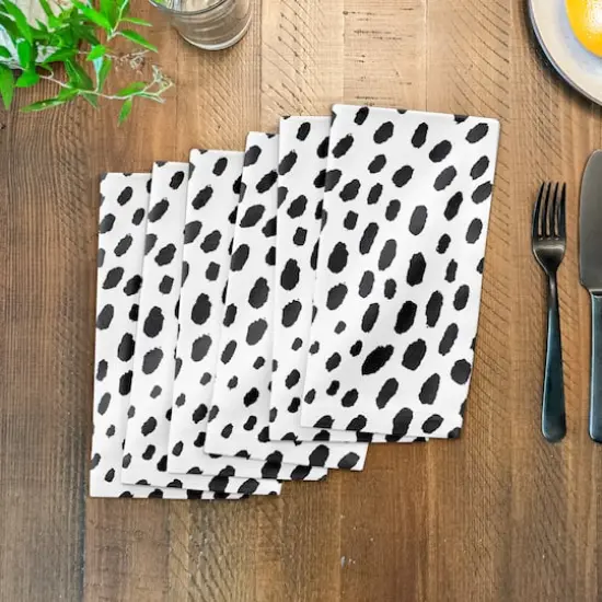 Monochromatic Spot Pattern 10" x 10" Cotton Twill Napkin {4}