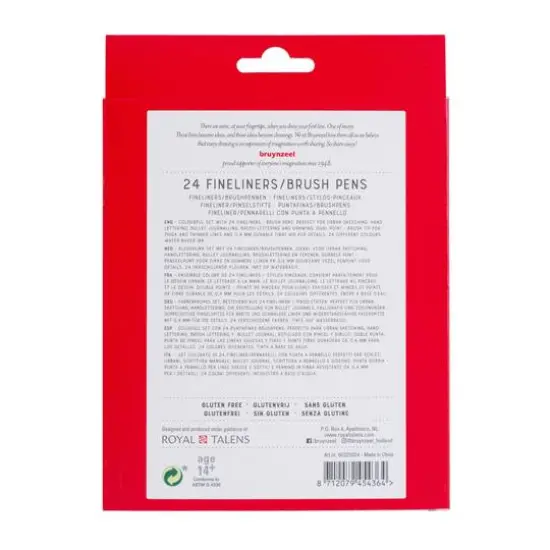 Bruynzeel Expression Fineliner 24 Color Brush Pen Set {3}