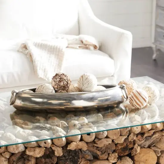 4" Natural Dried Floral Sola Ball Vase Filler Set {7}