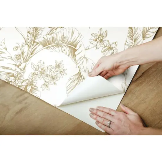 RoomMates Butterfly Sketch Peel & Stick Wallpaper Pink and Gold {10}