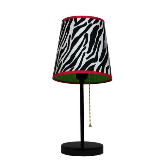 LimeLights 15.5" Funky Zebra Print Table Lamp {1}