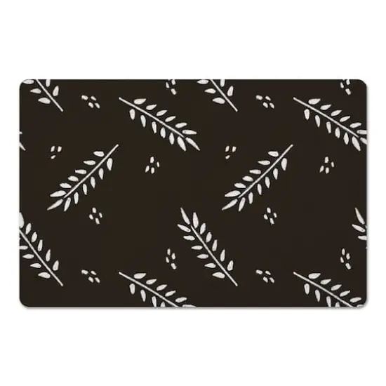 Simple Leaf Print 27" x 18" Floor Mat {1}