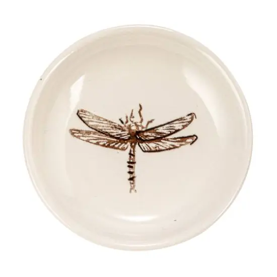 Hello Honey&reg; 3" Cream Round Stoneware Dish Set with Animal Prints {7}