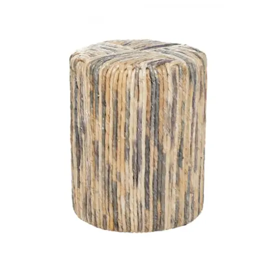 Brown Teak Wood Contemporary Stool, 18" x 15" x 15" {1}