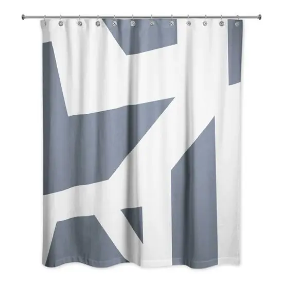 Geo Blocks Shower Curtain Slate {1}