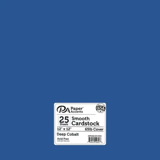 PA Paper&trade; Accents 12" x 12" 65lb. Smooth Cardstock, 25 Sheets Deep Cobalt {1}