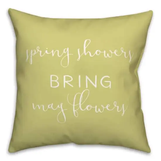 Tea Pot Spring Showers 18" x 18" Throw Pillow {1}