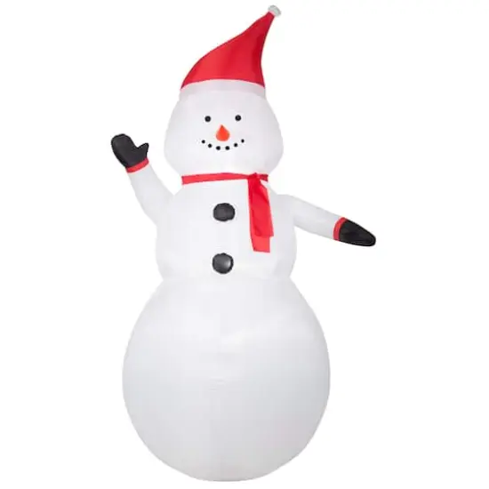 8ft. Airblown&reg; Inflatable Snowman with Santa Hat {1}