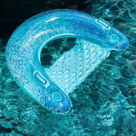 PoolCandy Glitterfied&reg; 48" Aqua Glitter Sun Chair {3}