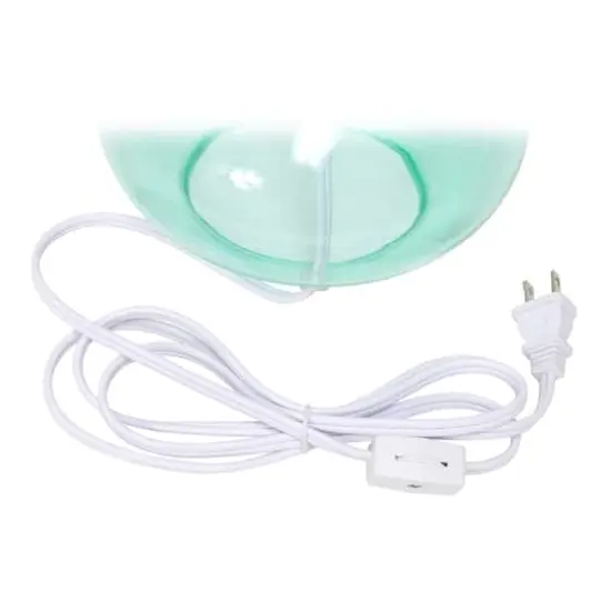 Simple Designs&trade; 14" Glass Raindrop Table Lamp with White Shade Aqua with White Shade {10}