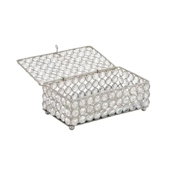 Silver Crystal Glam Jewelry Box {4}