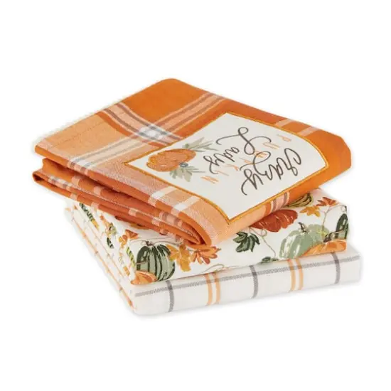 DII&reg; Crazy Pumpkin Lady Dishtowel Set {3}