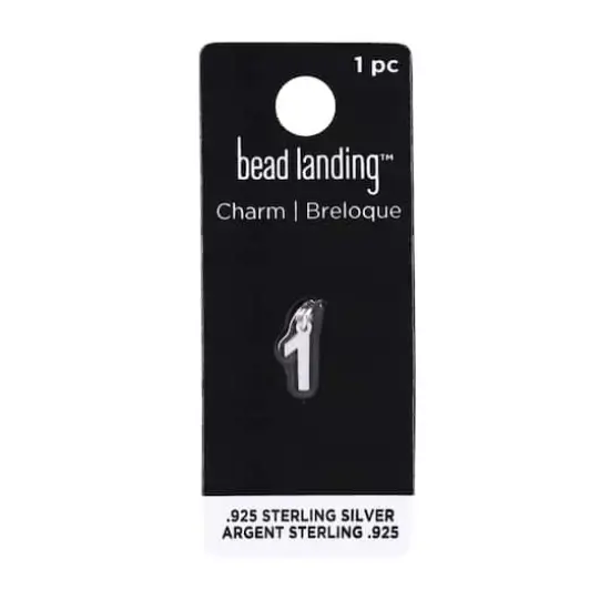 Sterling Silver Number Charm by Bead Landing&trade; 1 {8}