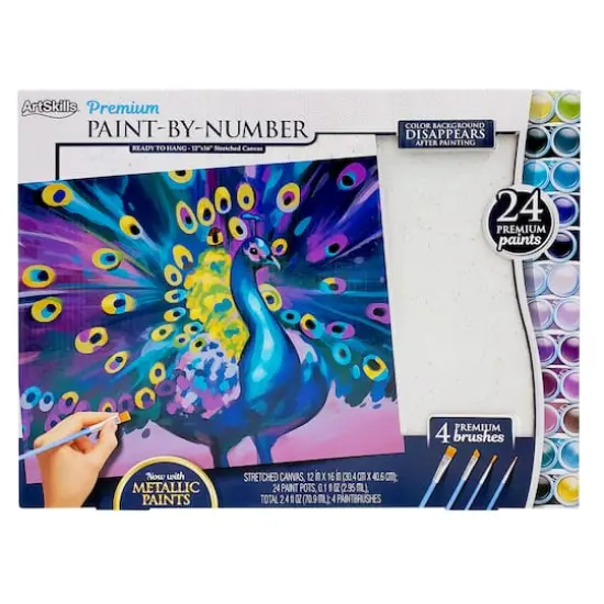 ArtSkills&reg; Premium Peacock Paint-by-Number Kit {1}