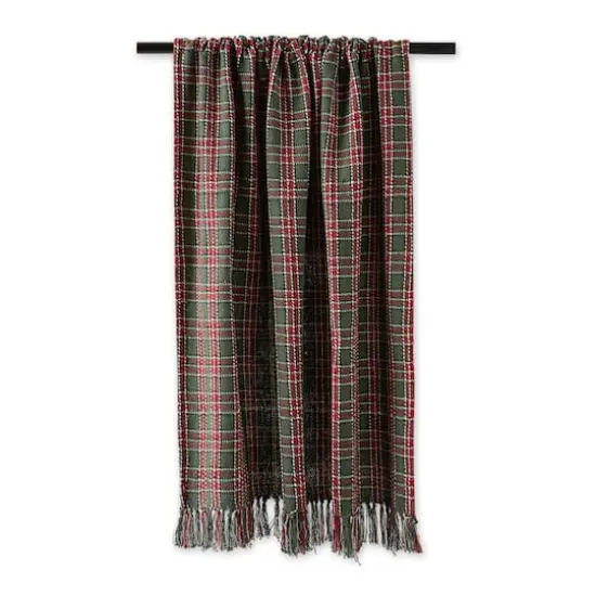 DII&reg; O Christmas Tree Plaid Recycled Cotton Throw {3}