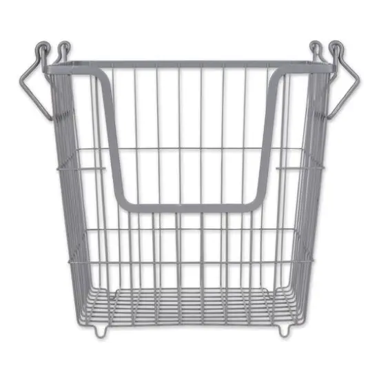 DII&reg; Large Square Metal Basket Cool Gray {1}