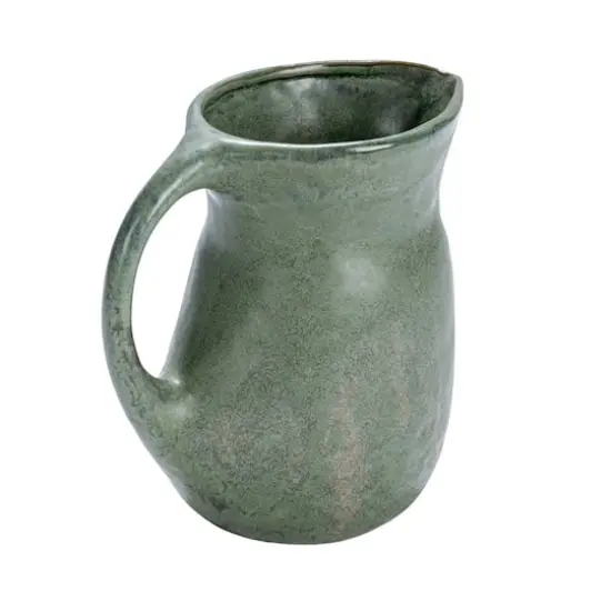 Hello Honey&reg; 9" Matte Teal Round Stoneware Pitcher {1}