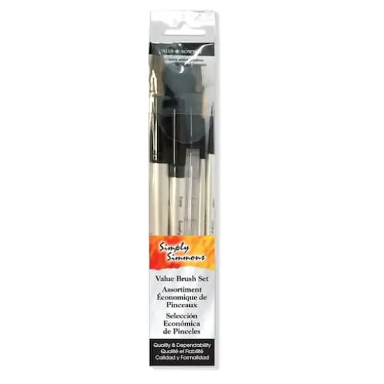 Simply Simmons Watercolor Natural & Synthetic 5 Piece Brush Set {1}