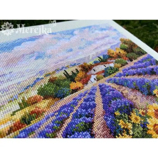 Merejka Fields of Lavender & Sunflowers Counted Cross Stitch Kit {6}