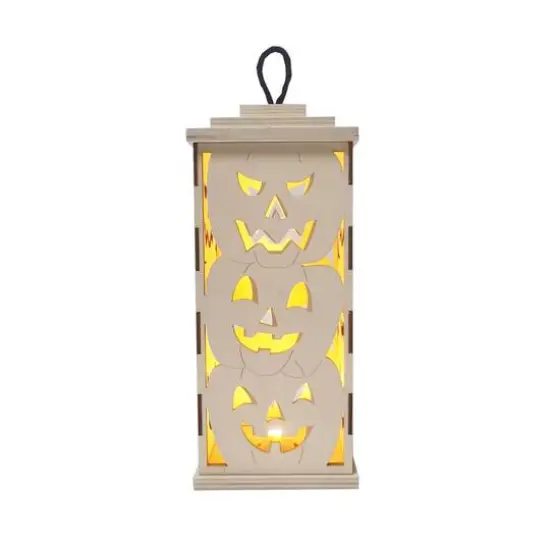 10" DIY LED Pumpkins Wood Lantern D&eacute;cor by Make Market&reg; {3}
