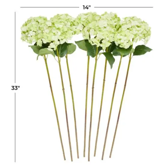 33" Green Hydrangea Artificial Flower Stem, 8ct. {8}