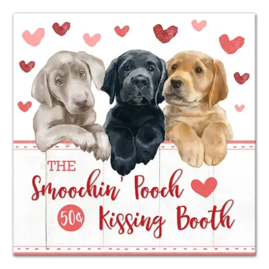 Smoochin Pooch Booth 20" x 20" Canvas Wall Art {1}
