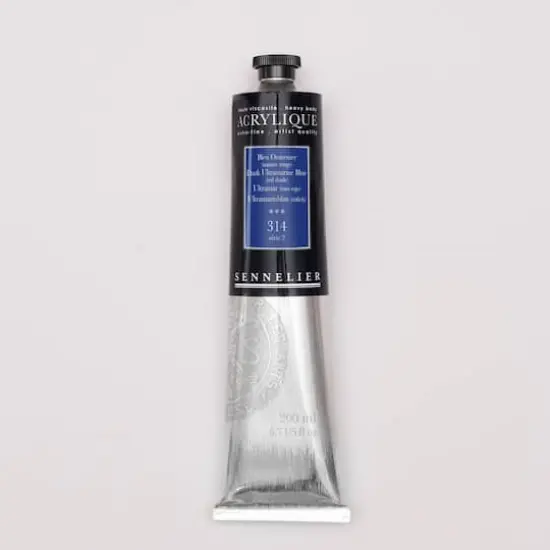 Sennelier Extra Fine Artists' Acrylic Paint, 200mL 314 Dark Ultramarine Blue (Red Shade) {1}