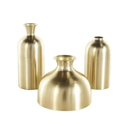 Gold Minimal Metal Vase Set {10}