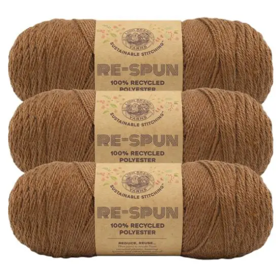 3 Pack Lion Brand&reg; Re-Spun Recycled Yarn Cider {1}