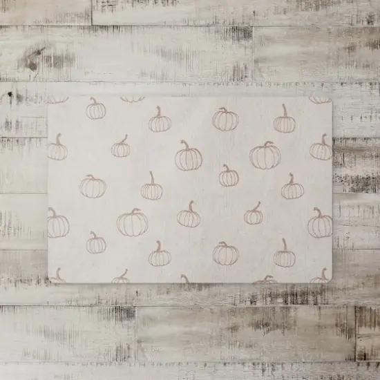 Dusty Rose Mini Pumpkin Pattern Floor Mat {3}