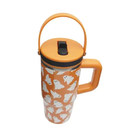 20oz. Orange & White Ghost Stainless Steel Insulated Tumbler by Ashland&reg; {3}
