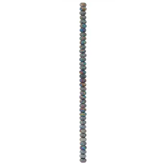 Blue Iridescent Resin Rondel Beads, 8mm by Bead Landing&trade; {4}