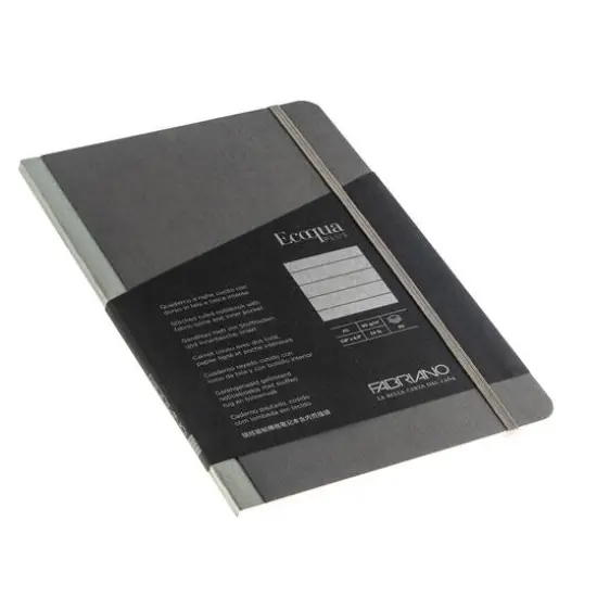 Fabriano&reg; EcoQua Plus A5 Lined Gray Fabric-Bound Notebook {8}