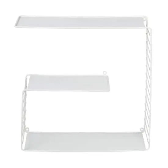 Honey Can Do White 3-Tier Floating Square Wall Shelf {8}