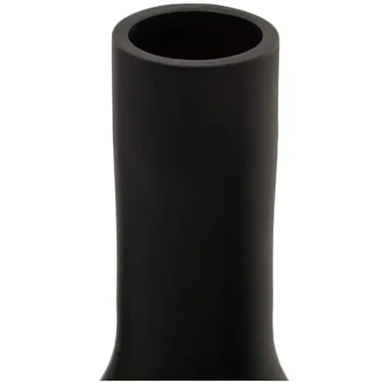 Black Glass Vase Set of 3 14", 13", 12" {4}