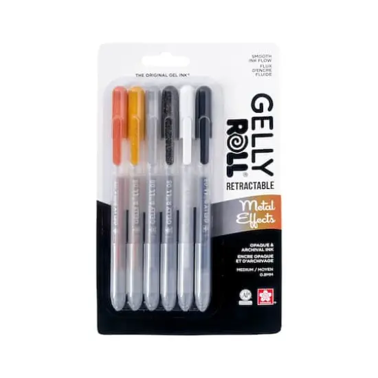 Gelly Roll® Retractable Medium 6 Piece Metal Effects Gel Pen Set {1}