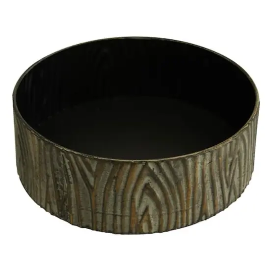 Set of 2" Bronze Metal Vintage Decorative Jar, 6", 7.25" {6}