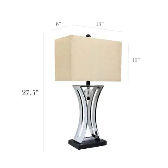 Elegant Designs 27.5" Chrome Executive Business Table Lamp {4}