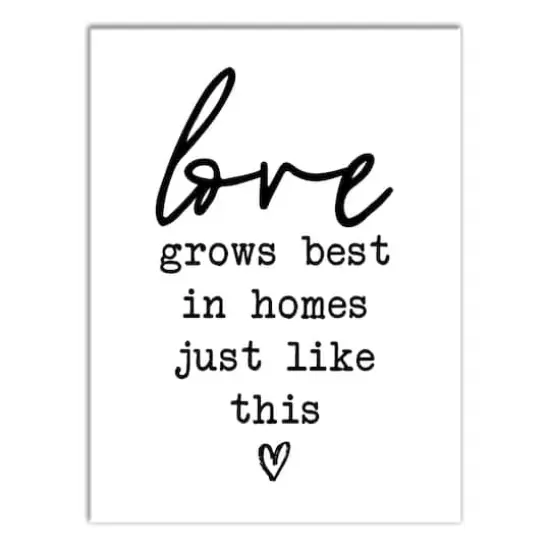 Love Grows Best in Homes Like This Canvas Art {1}